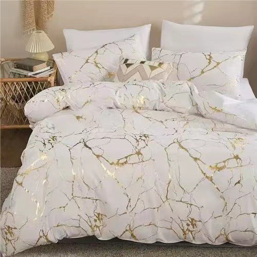 Gilded Marble Pattern Duvet Set