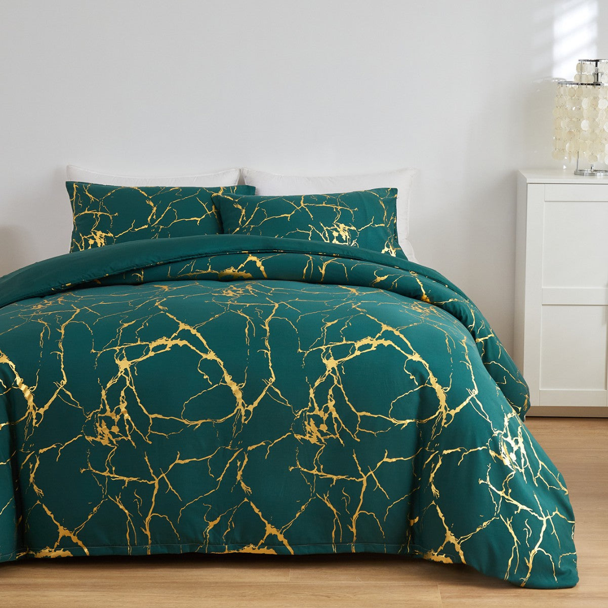 Gilded Marble Pattern Duvet Set