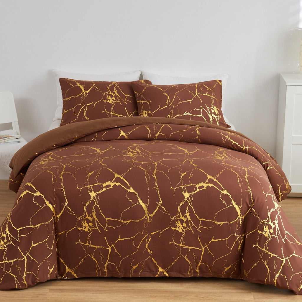 Gilded Marble Pattern Duvet Set