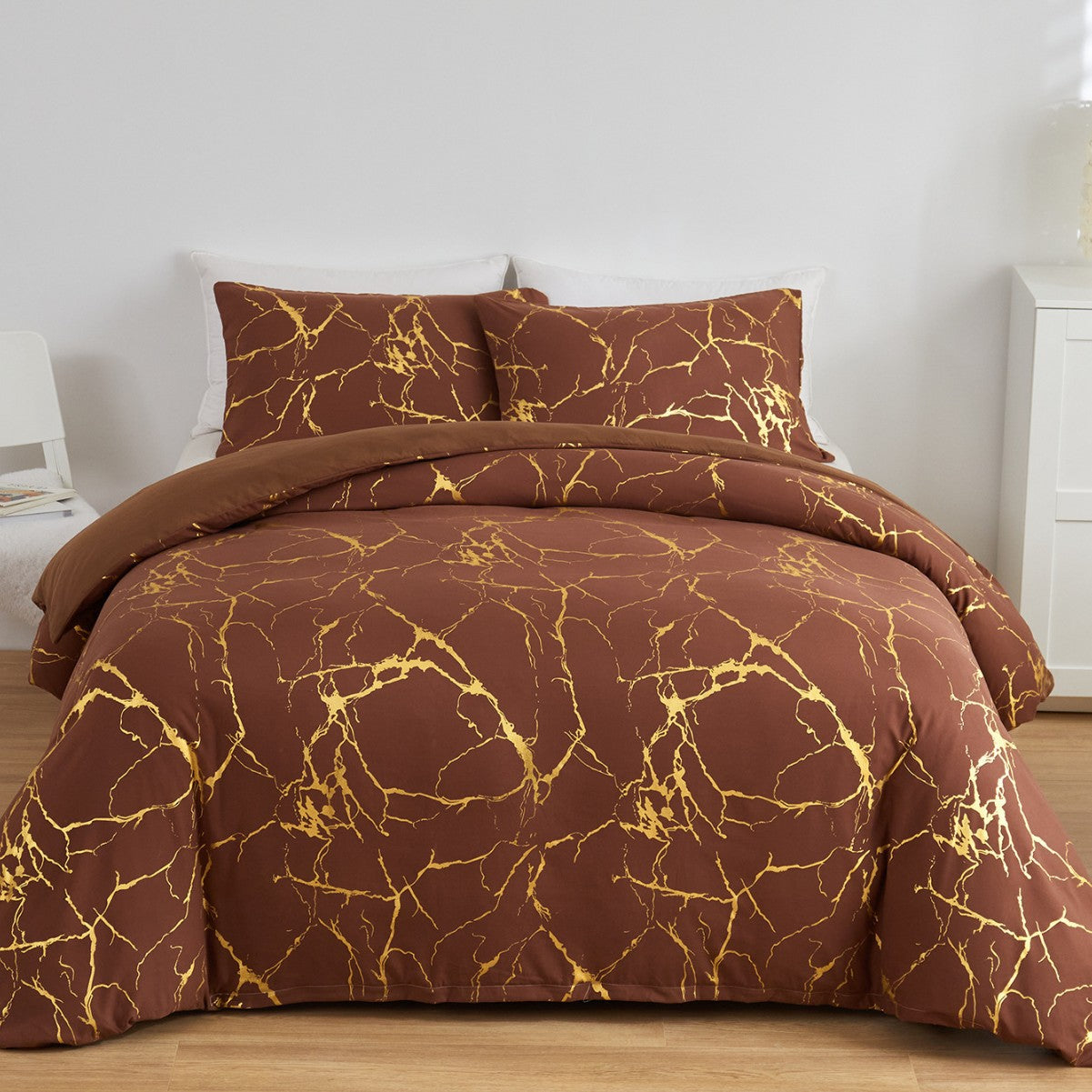 Gilded Marble Pattern Duvet Set