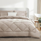 Diamond Pattern Quilt Cover Three-Piece Set