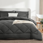 Diamond Pattern Quilt Cover Three-Piece Set