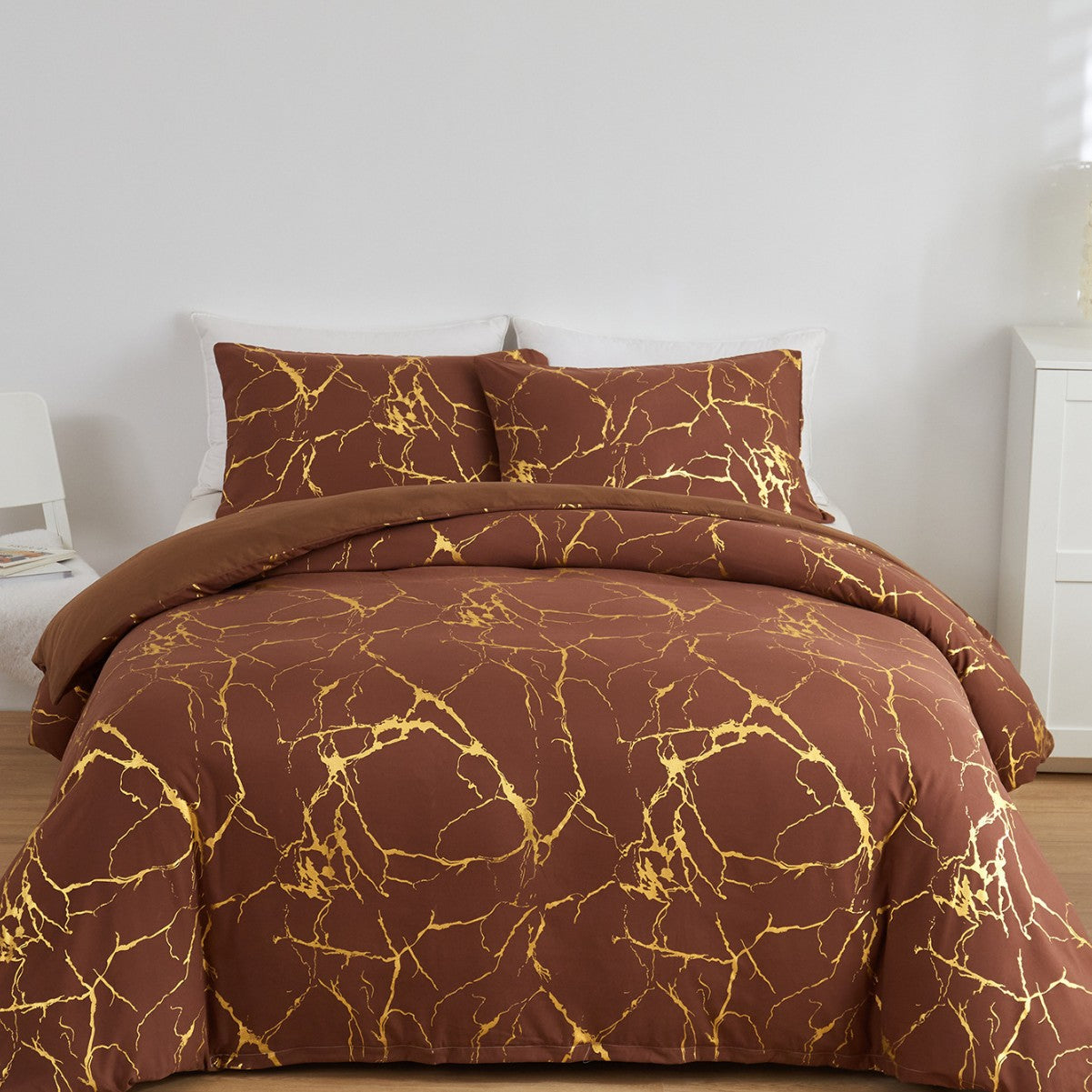 Gilded Marble Pattern Duvet Set