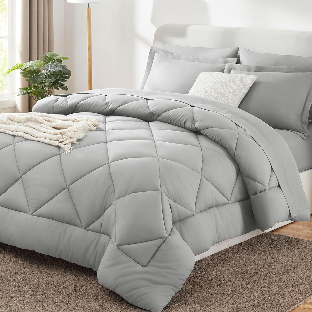 Diamond Pattern Quilt Cover Three-Piece Set