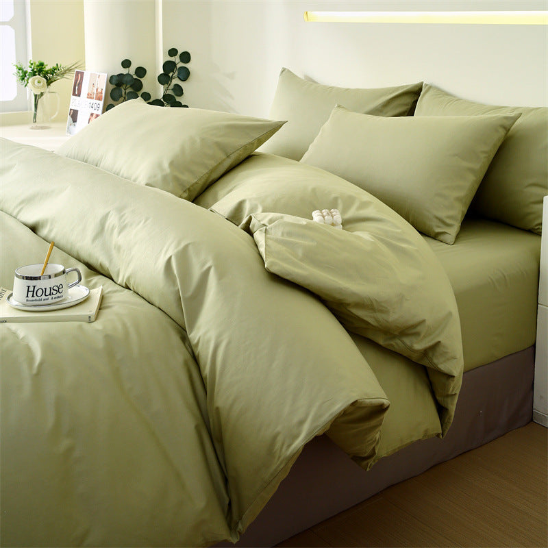 Solid Color Cotton Sheet Set