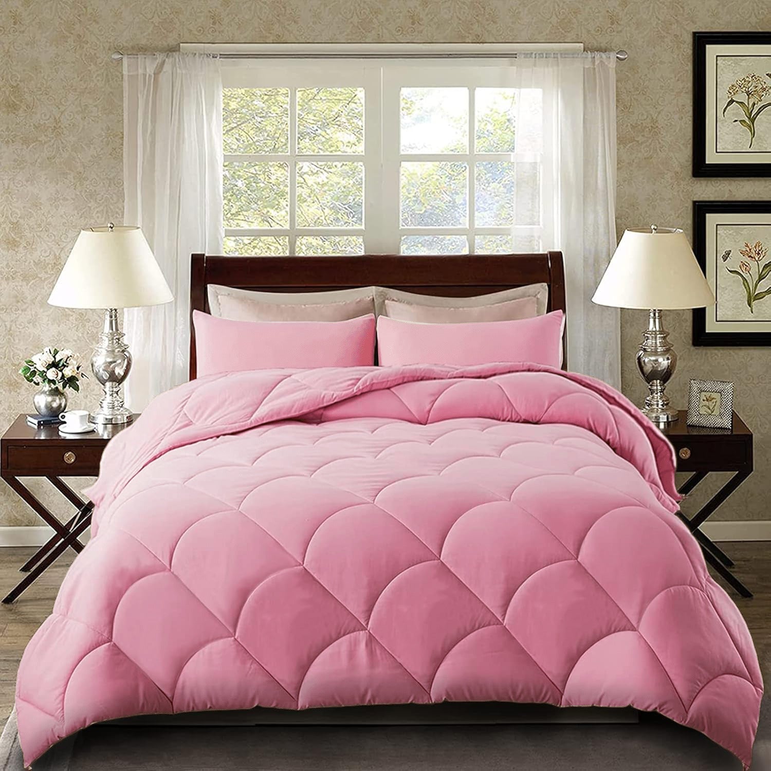 Diamond Pattern Quilt Cover Three-Piece Set