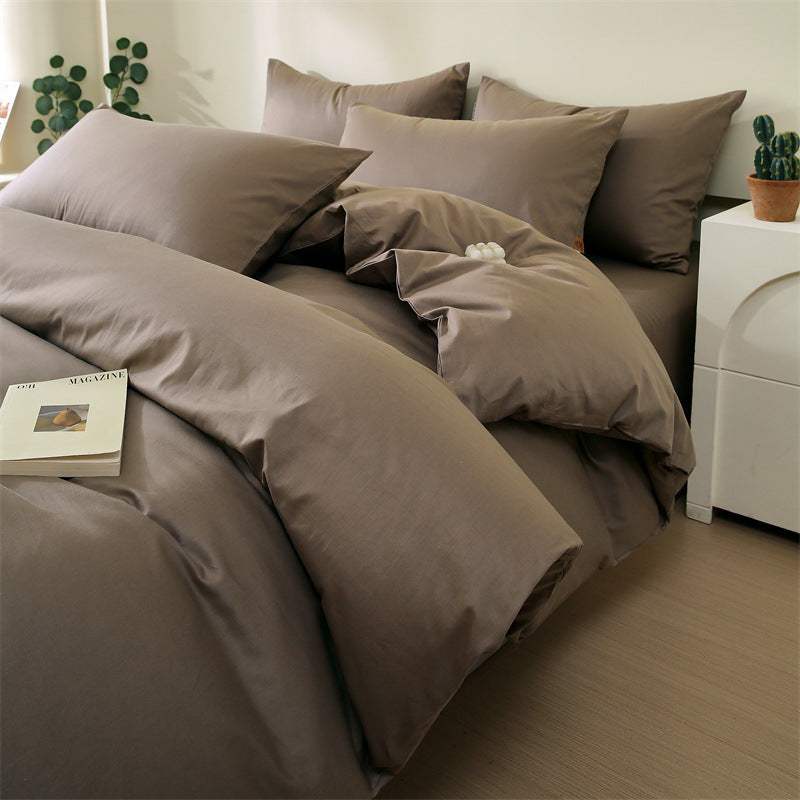 Solid Color Cotton Sheet Set