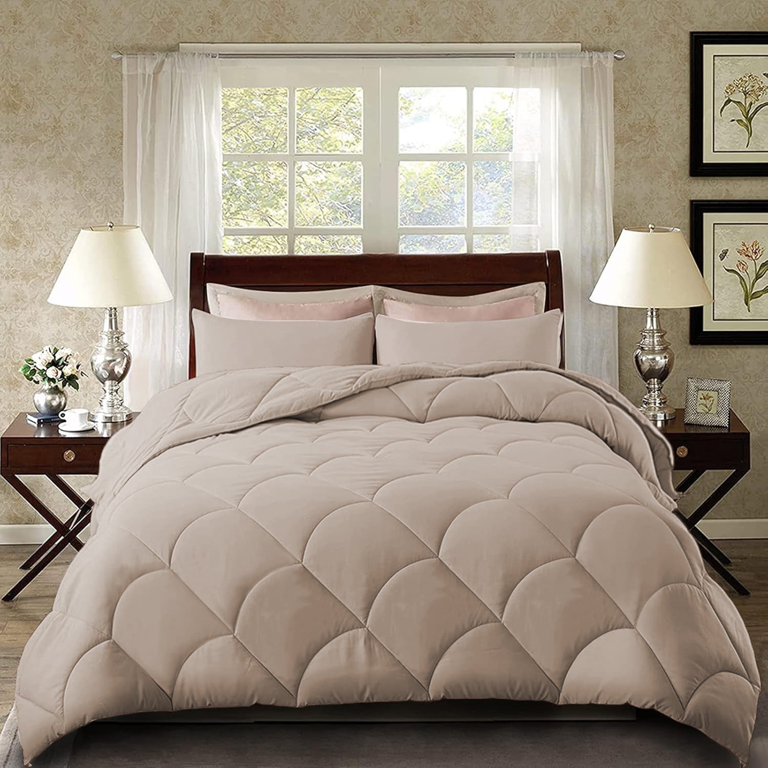 Diamond Pattern Quilt Cover Three-Piece Set