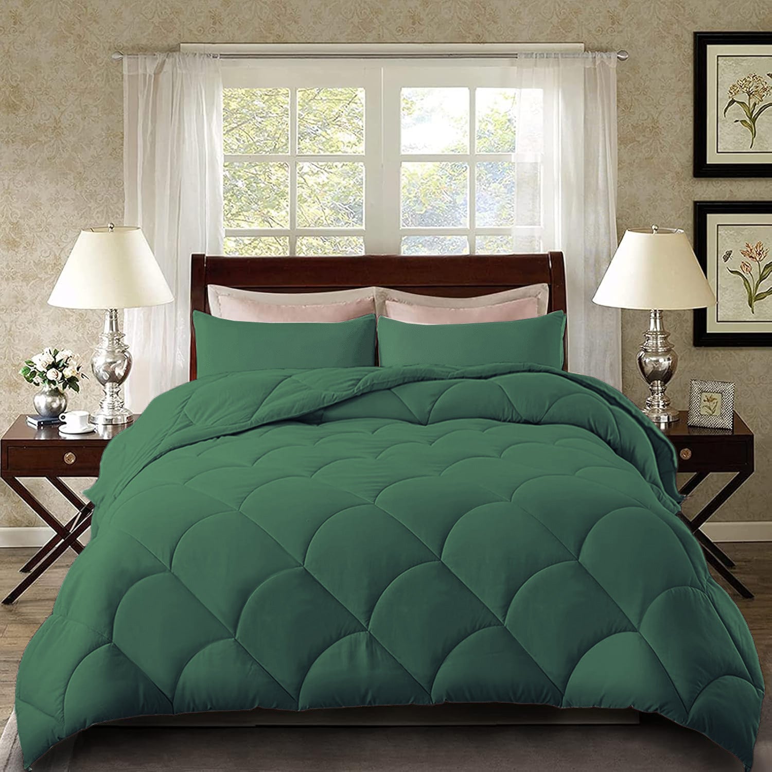 Diamond Pattern Quilt Cover Three-Piece Set