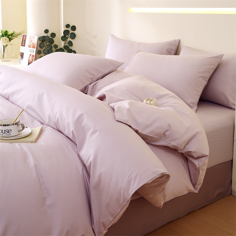 Solid Color Cotton Sheet Set