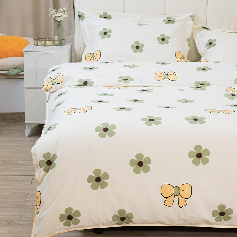 Pink Butterfly Cotton Bedding Set