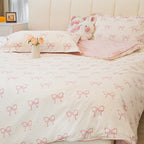 Pink Butterfly Cotton Bedding Set