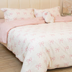 Pink Butterfly Cotton Bedding Set