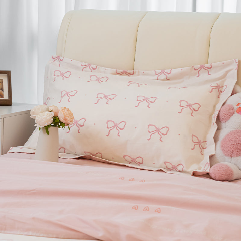 Pink Butterfly Cotton Bedding Set