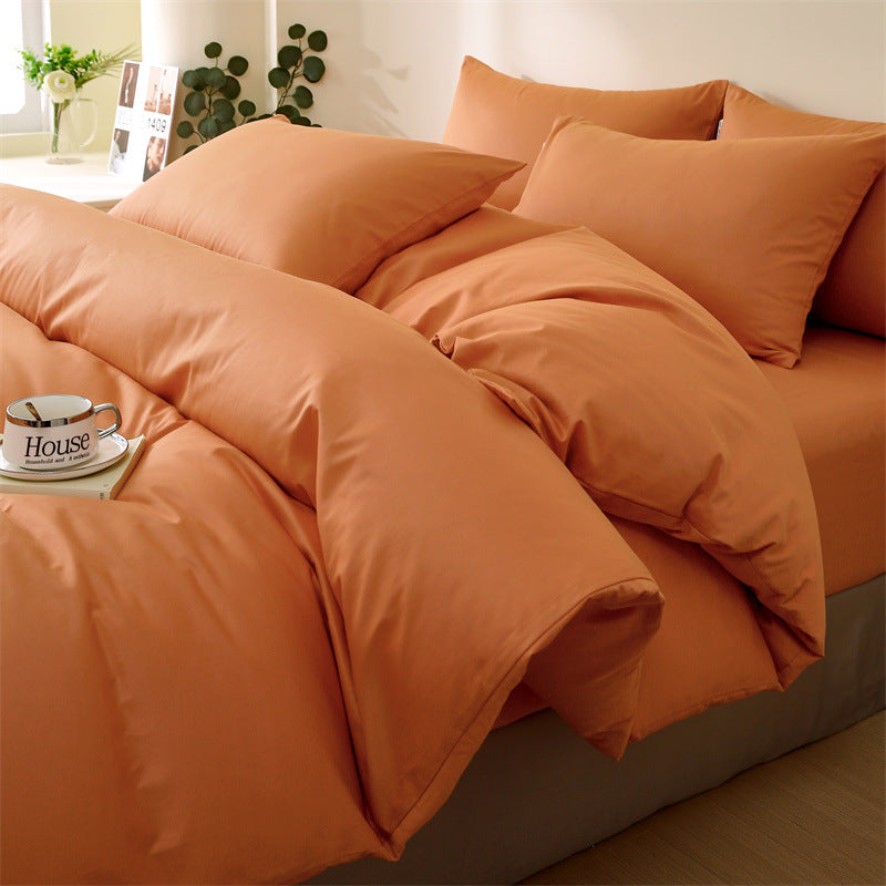 Solid Color Cotton Sheet Set