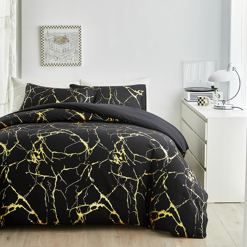 Gilded Marble Pattern Duvet Set