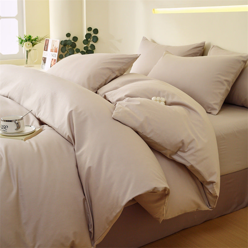 Solid Color Cotton Sheet Set