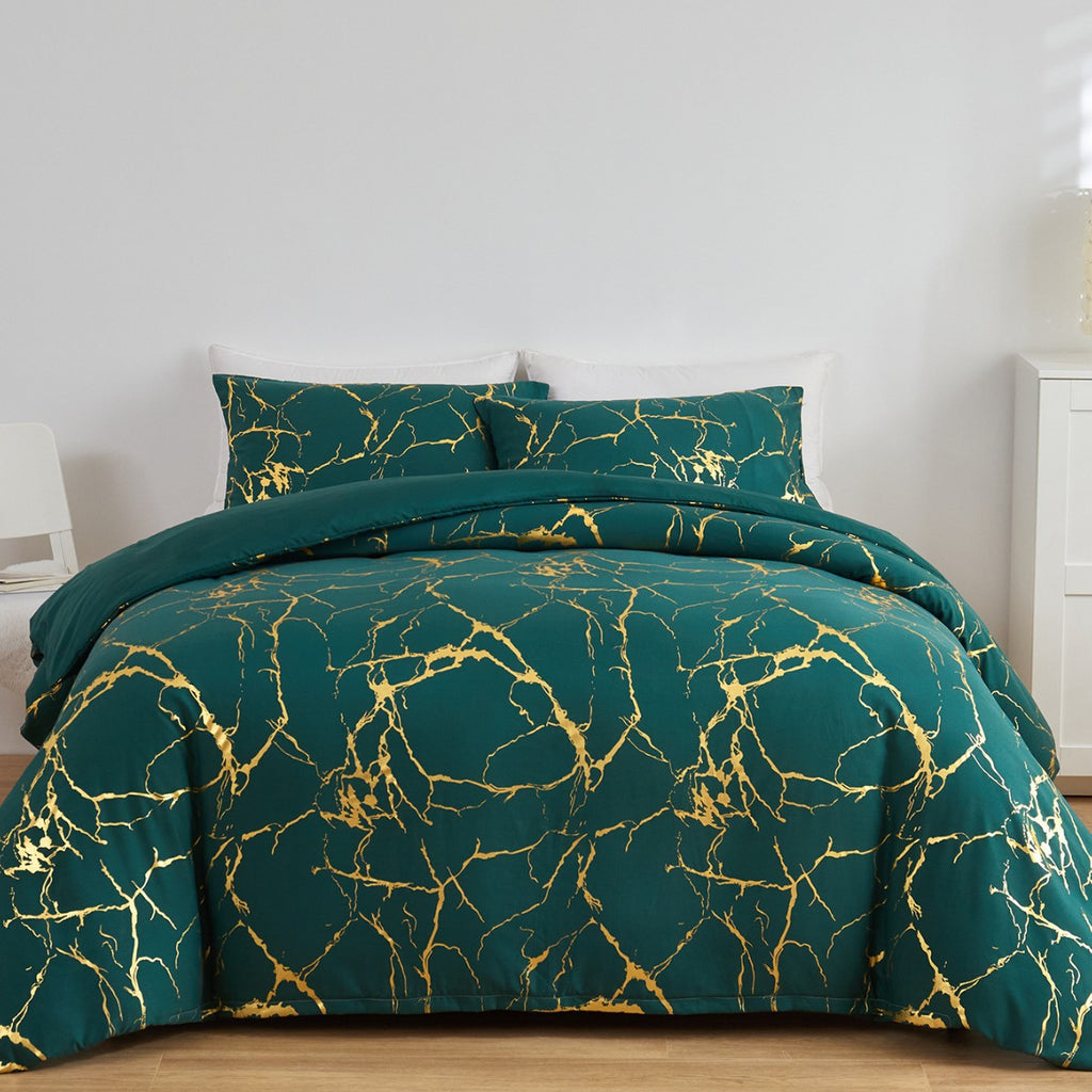 Gilded Marble Pattern Duvet Set