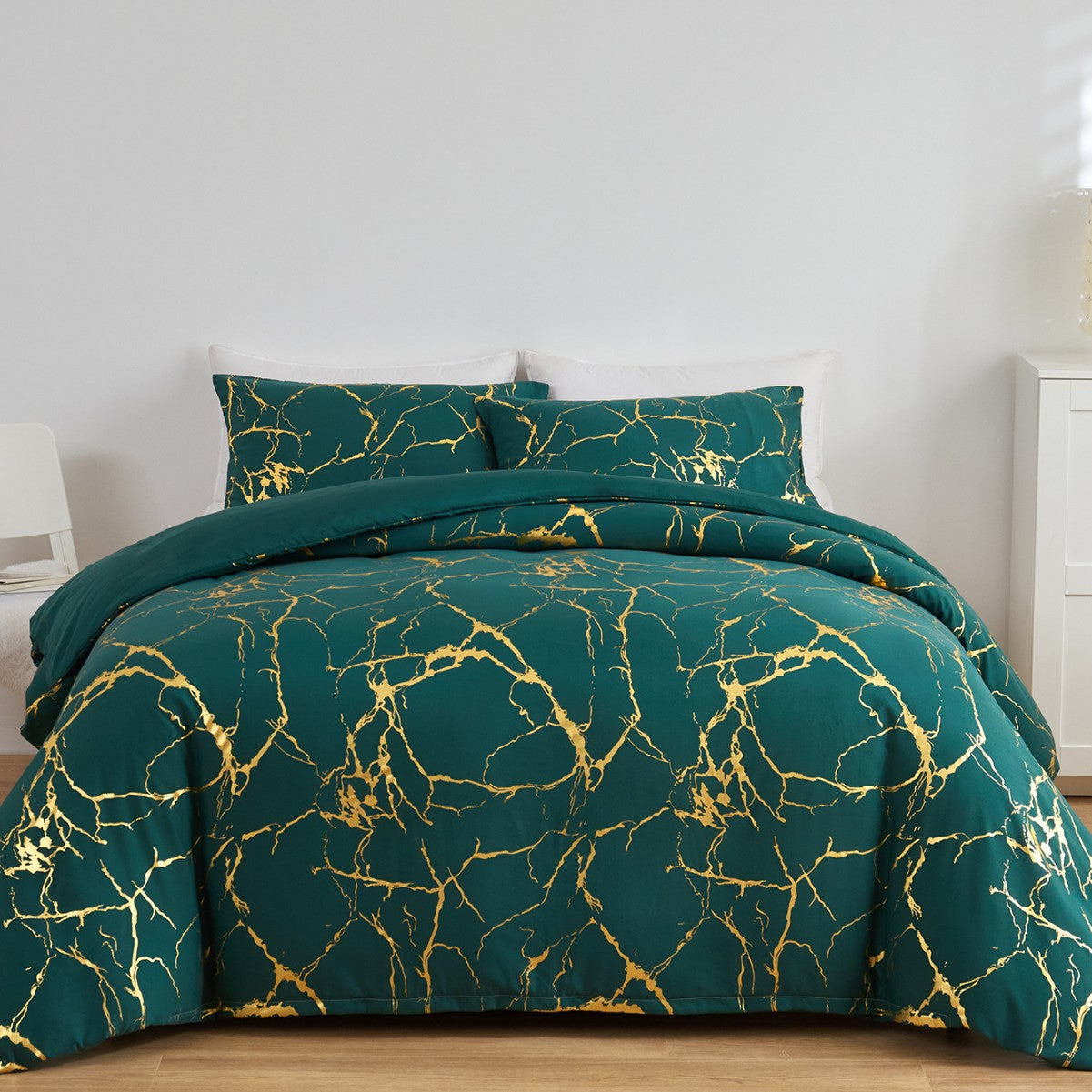 Gilded Marble Pattern Duvet Set