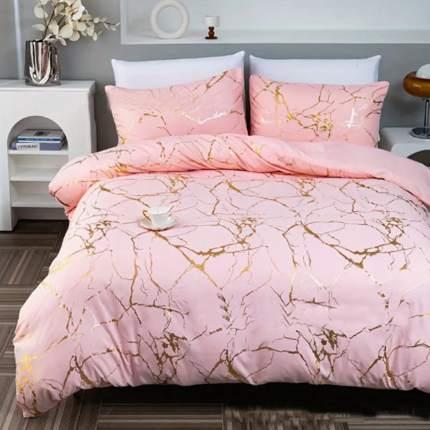 Gilded Marble Pattern Duvet Set