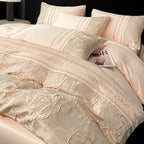 Floral Embroidery Polyester Bedding Set
