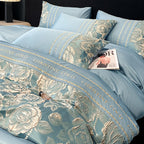 Floral Embroidery Polyester Bedding Set