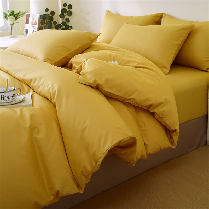 Solid Color Cotton Sheet Set