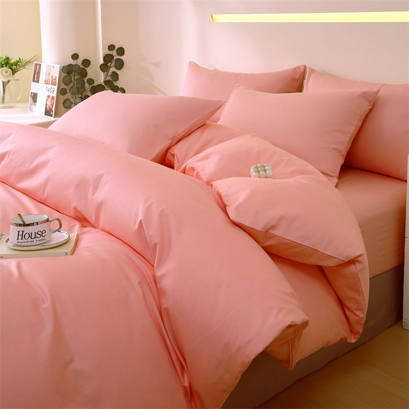 Solid Color Cotton Sheet Set