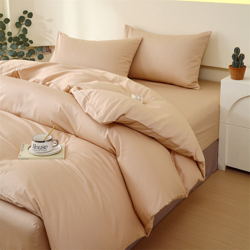 Solid Color Cotton Sheet Set
