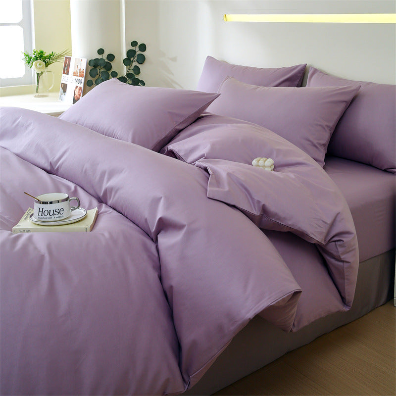 Solid Color Cotton Sheet Set